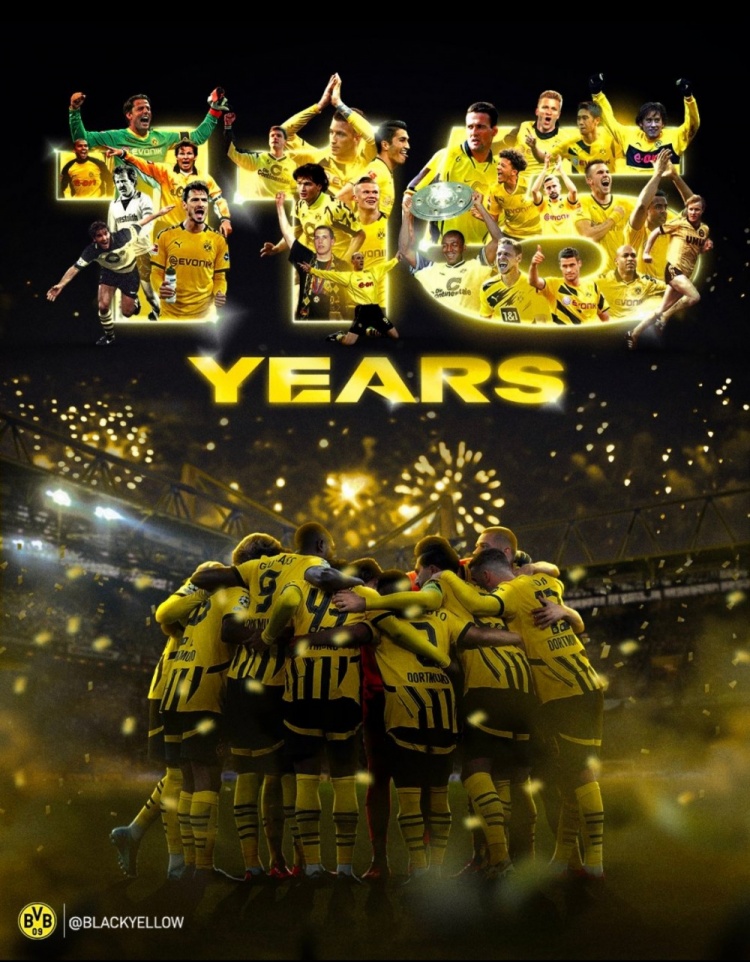多特迎成立115周年，球隊(duì)官推曬海報(bào)紀(jì)念：哈蘭德、羅伊斯等出鏡